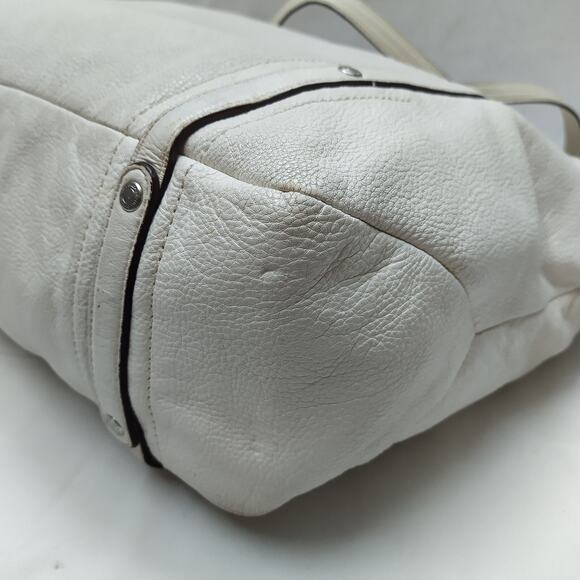 Coach Audrey White Leather Double Handle Large Tote Shoulder Bag - Picture 15 of 16